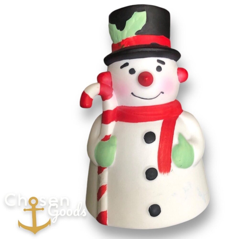 Vintage Snowman Mount Clemens Pottery Ceramic Christmas Character Frosty 5”